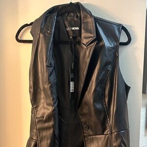 Fashion Nova Sleek Black Vest Coat